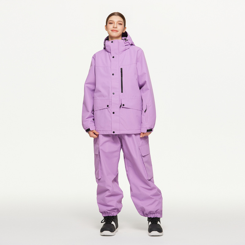 Ski Suit Men's Suit Women's Winter Waterproof Snowboarding Suit Ski Suit European and American Cross-Border New Style