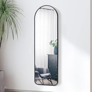 Full-Length Mirror Dressing Floor Mirror for Home Use, Girls' Bedroom Makeup Wall-Mounted Trendy Large Fitting Mirror Ins Style