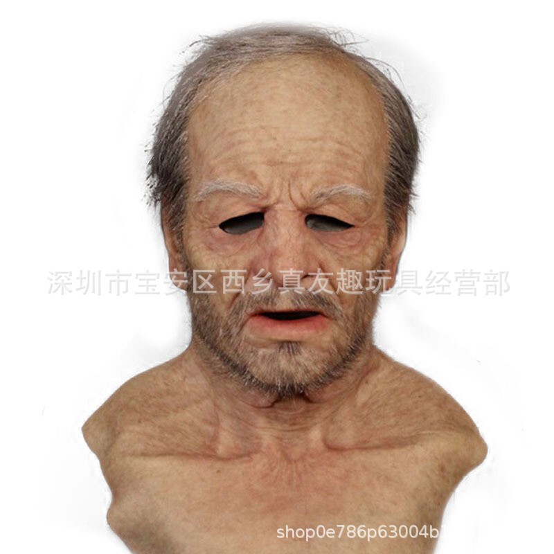 Breaking Bad Mask Independent Station Halloween Explosions Old Man Mask Old Man Grandpa Wig Face Headgear