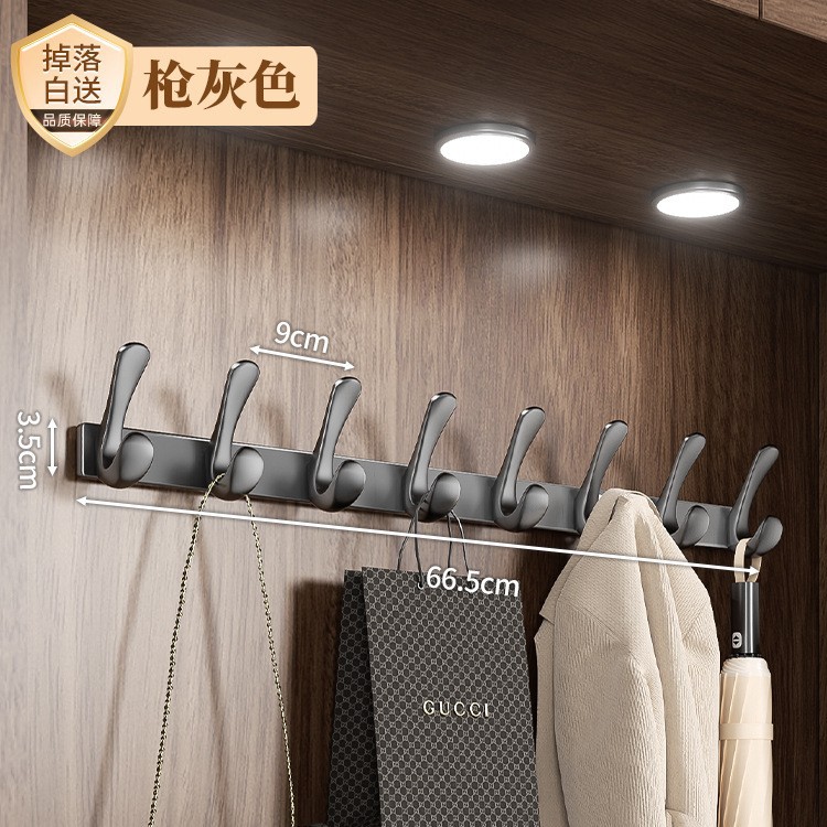 gancho de ropa colgado en la pared colgado en la puerta trasera colgado en la pared colgado en la puerta de entrada sin agujeros pegado gancho de fila fuerte gancho de sombrero de carga