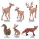 Amazon simulation forest animal squirrel Rabbit White-tailed deer Fox model Christmas decoration static ornaments toy