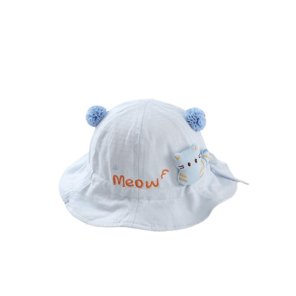 Sombrero de bebé algodón primavera y otoño delgado bebé mujer sombrero de pescador sombrero de sombrero ajustable otoño sombrero de bañera sol
