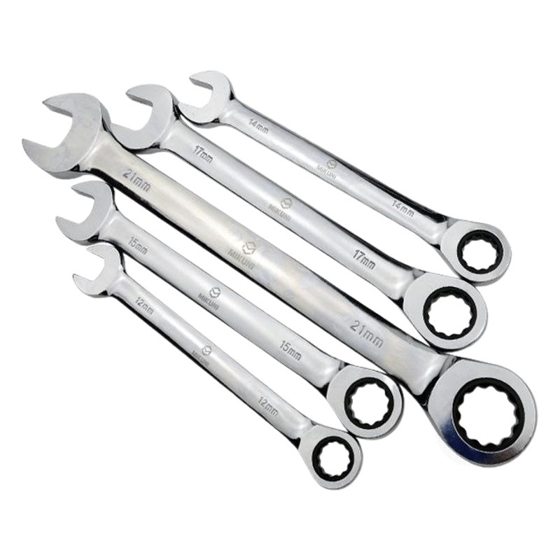 Llave de trinquete rápida de 72 dientes 6-36mm de doble propósito llave de ciruela abierta Llave de trinquete de acero al cromo vanadio herramienta de reparación de automóviles