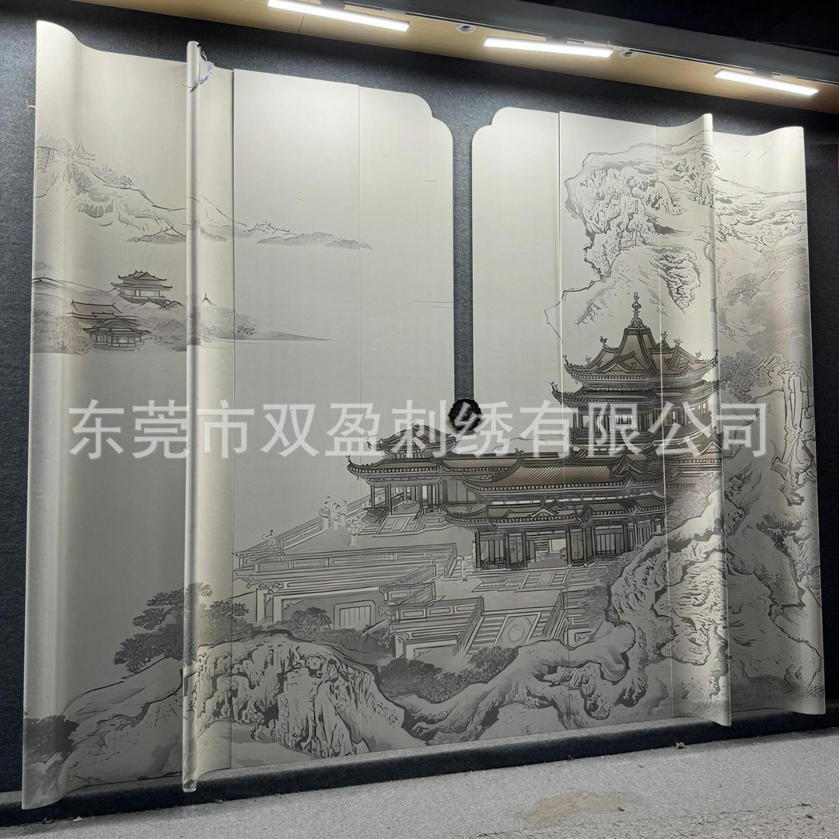 定制中式商场硬包欧式浮雕精雕异形刺绣壁画背景异形墙面艺术软包