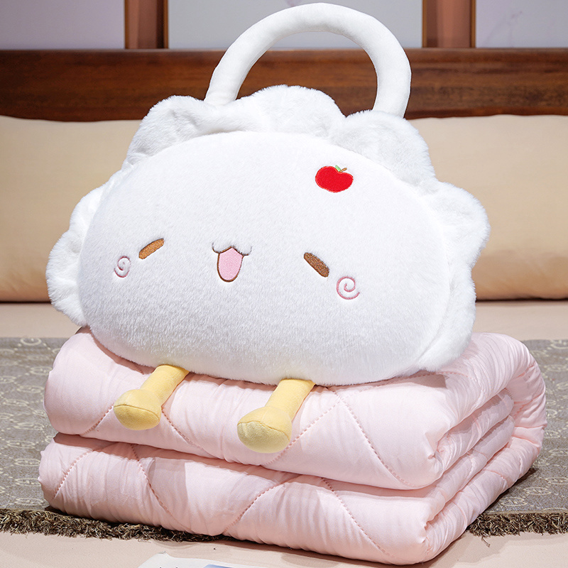 Cojín manta dos en uno Set de 2 de peluche relleno de algodón PP para oficina y auto