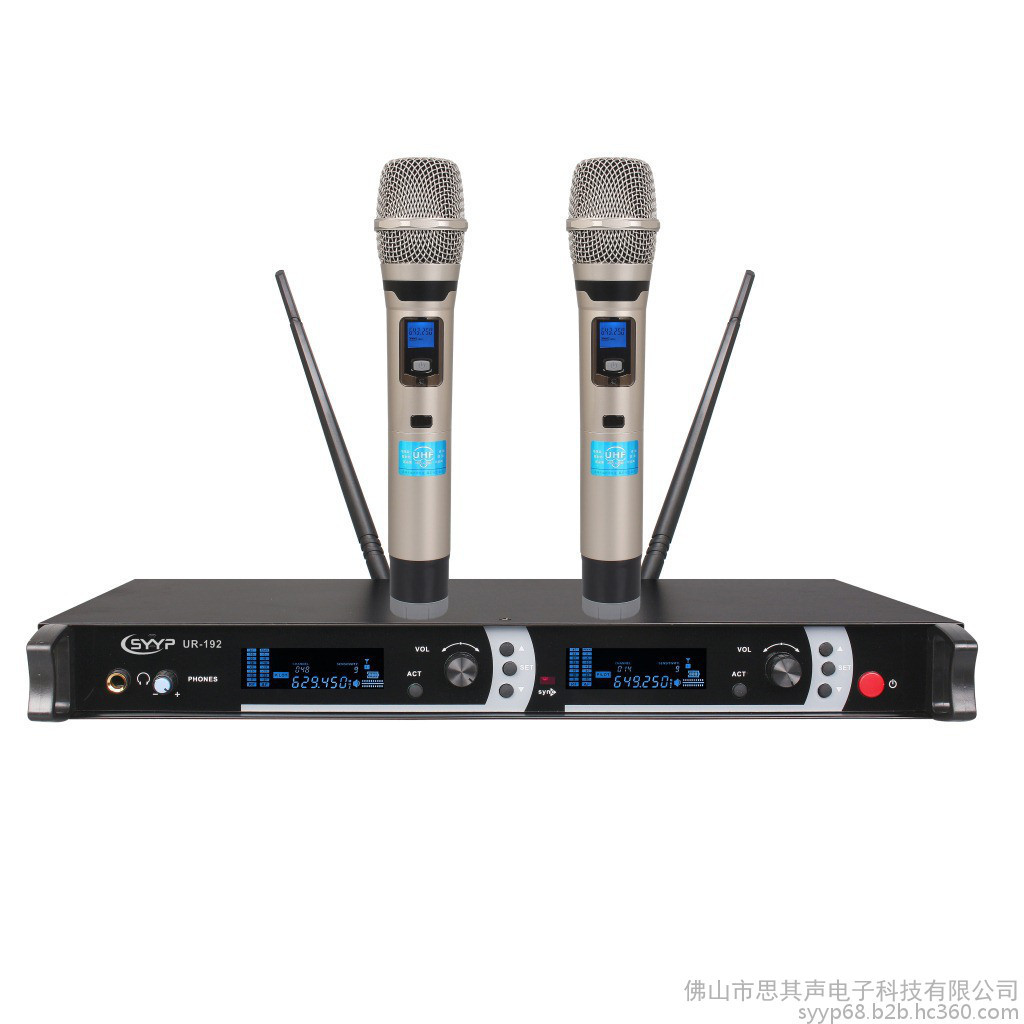 SYYP思音一拖二舞台演出无线头戴领夹腰包麦克风话筒UR-192