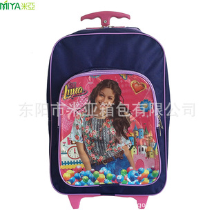 Children's Trolley Bag Trolley Case 2 Round Boys Girls Children Cartoon Pattern