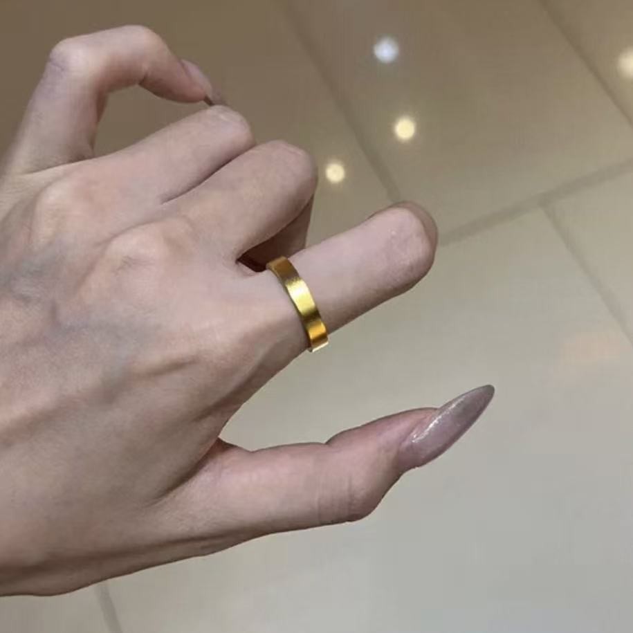 Minimalist Diamond Ring For Women Adjustable Korean Style Design_voghion.com