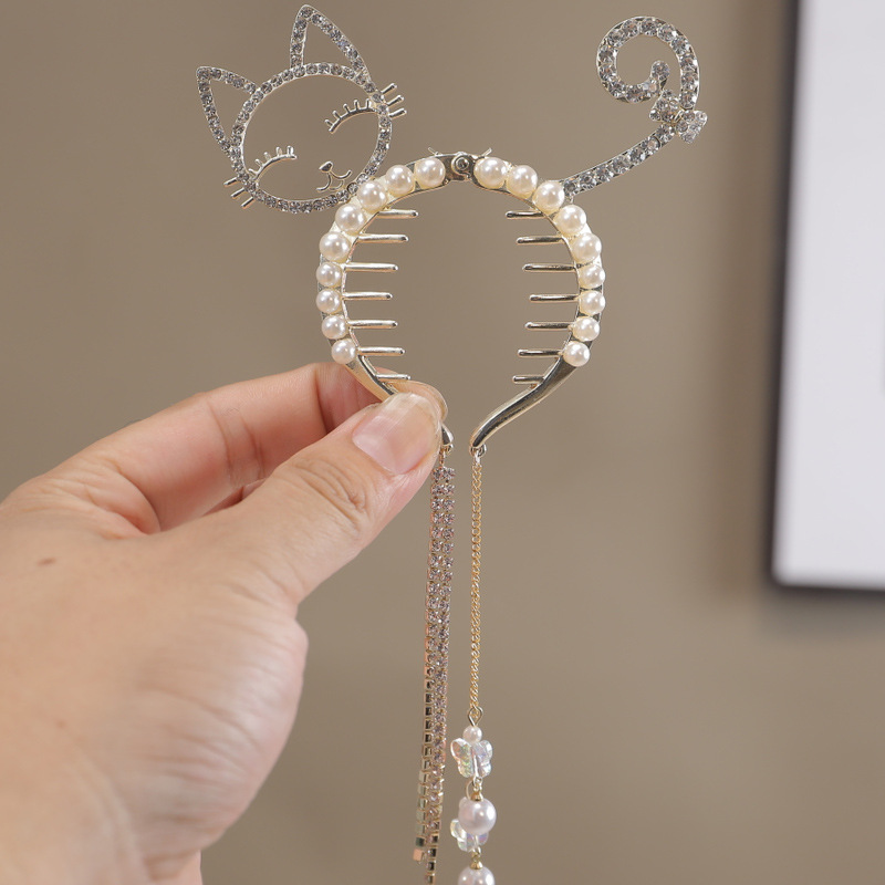 Bolas DE LOS NIÑOS clip de pelo de alta Cola de Caballo temperamento espalda Cabeza chica horquilla updo artefacto hembra Cola de Caballo hebilla tocado