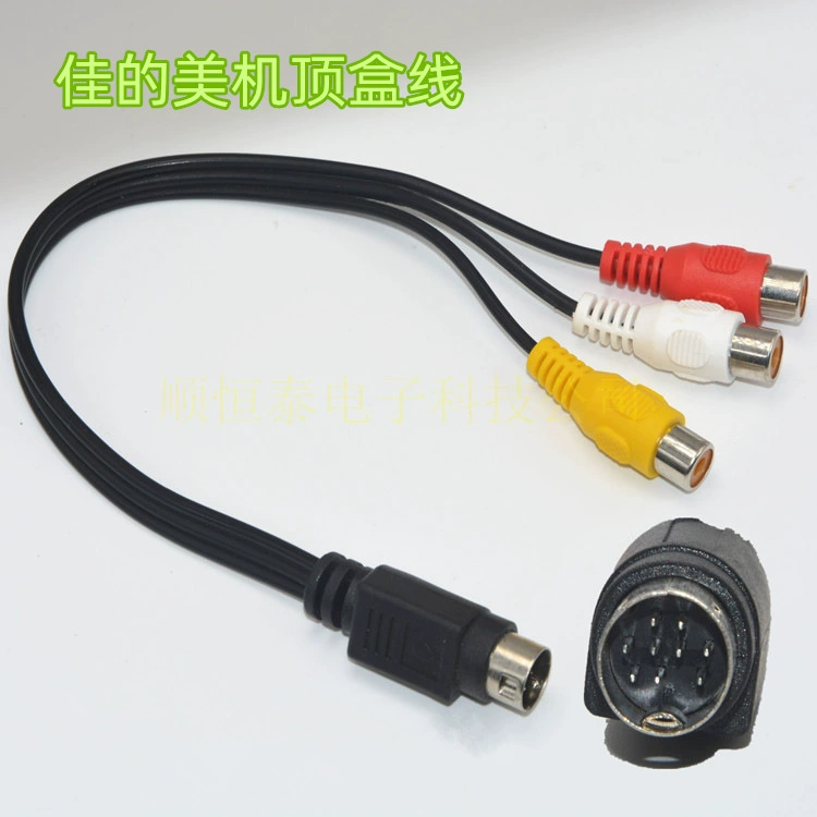 Оптовая продажа MMI в AV TV Box кабель mmi даже телевизионная приставка 9 контактный S-терминал для 3 AV TV Box кабель