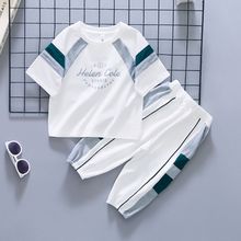 男童夏装套装2024年新款帅气宽松运动韩版宝宝夏季儿童短袖两件套