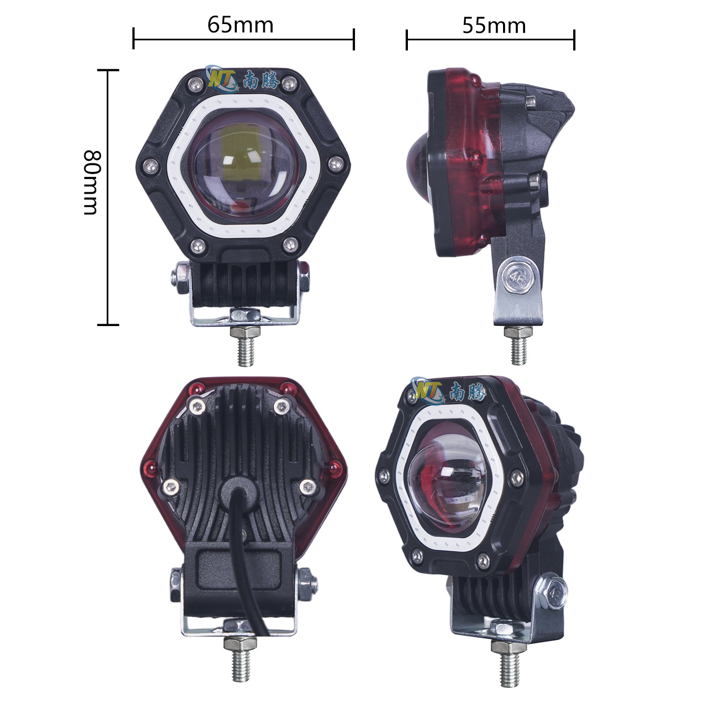 Motorcycle electric light bulb Angel Eye diafragma con flash transformado light bulb amarillo y blanco bicolor