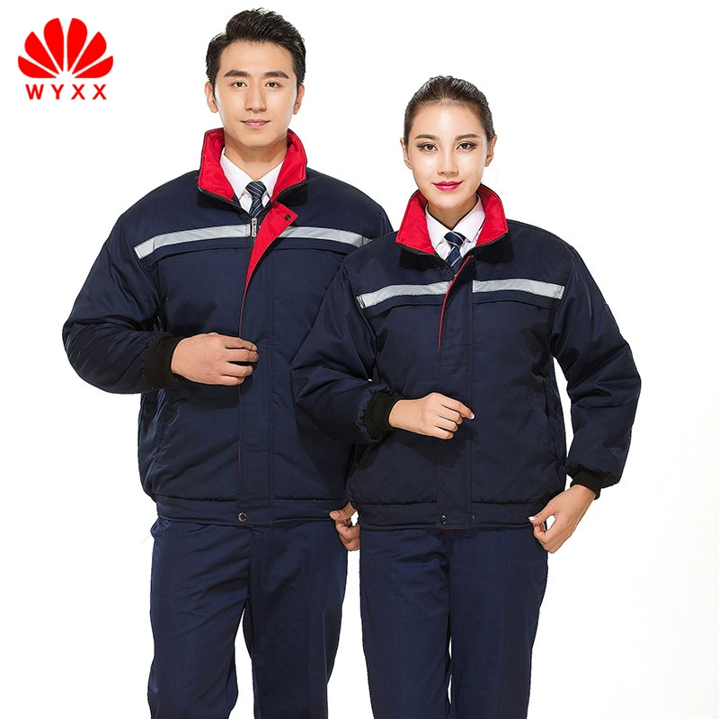Мастерская рабочая одежда костюм Мужская куртка с длинными рукавами и двойным реверсом Инженерная одежда электросварка ремонт автомобилей АЗС осенне-зимняя фабрика одежды с хлопковой подкладкой