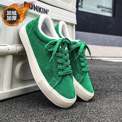 New winter velvet warm board shoes couples canvas shoes men's cotton shoes trendy casual shoes men's skateboard shoes