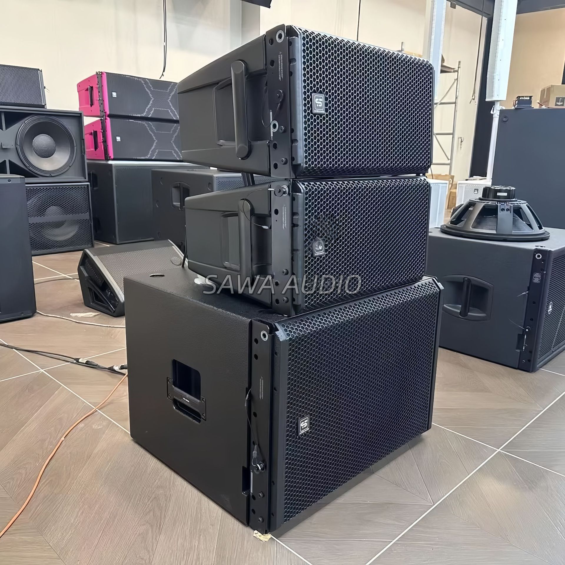 Dual 8 pulgadas matriz lineal sonido al aire libre escenario profesional bar concierto sonido profesional altavoces ktv