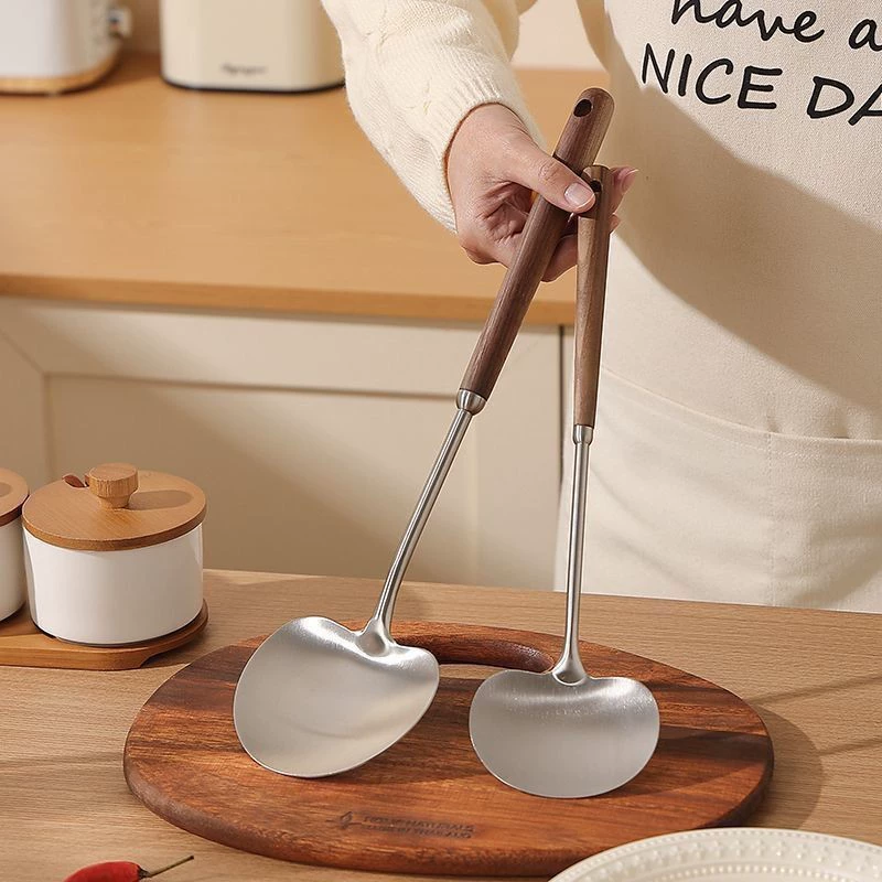 Грибная лопата из нержавеющей стали грецкого ореха