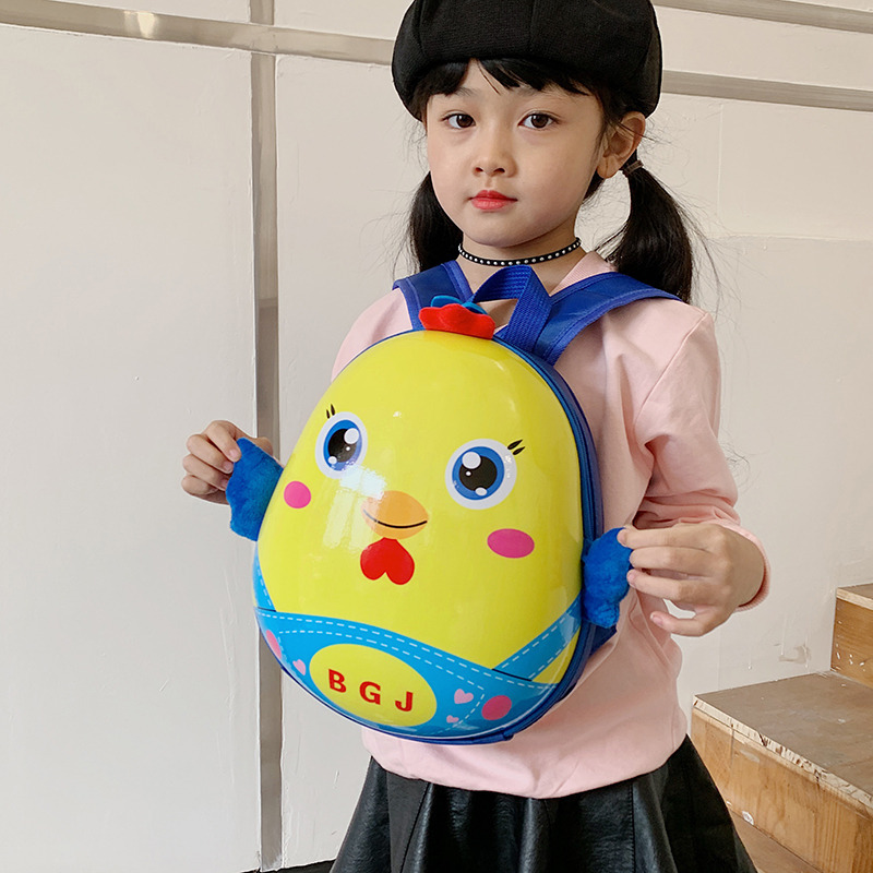 2021 Korean Edition new pattern children lovely Cartoon Shell Backpack Egg shells kindergarten schoolbag