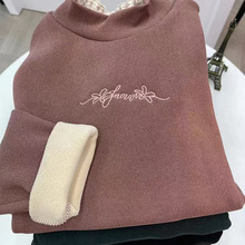 特价自发热德绒双面绒打底衫女冬半高领加厚保暖加绒长袖T恤一体