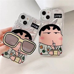 アニメクリエイティブサングラスアニメアップル16小新携帯ケース全カバーiphone12KT猫スタンド保護カバー