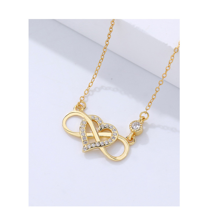 6g Weight Spring Ring Trigger Clasp Closure Clasp Closure Type 925 Sterling Silver Pendant Material Zircon Inlay Material Pendant Necklace Classification 925 sterling silver Chain Material 925 Sterling Silver Zircon Plating Inlay Heart Shape Pendant Necklace