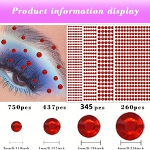 钻石贴脸化妆脸上饰品水钻拉丁舞专用头饰粘头发闪钻眼妆亮钻泪钻