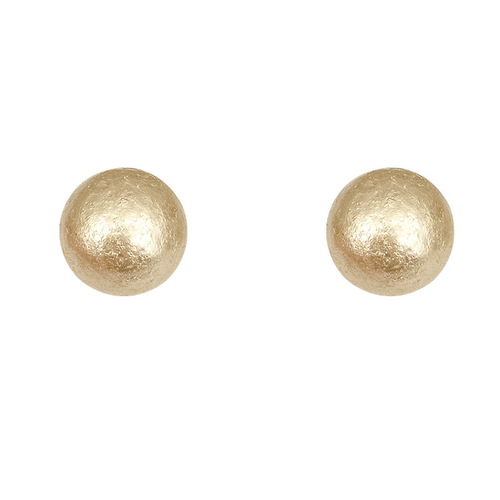 Kuangbiao sister-in-law Chen Shuting's same style S925 silver needle large pearl earrings for women retro French style marshmallow earrings