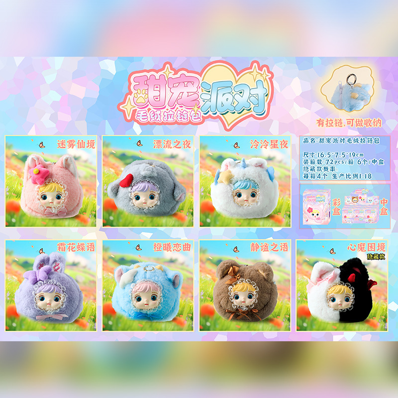 El nuevo producto Lila Fulu, la serie de felpa de caja ciega de ensueño, juguetes de moda lindos y divertidos, ventas directas de fábrica de regalos para niñas