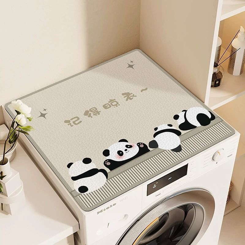 Cartoon Diatom Mud Washing Machine Cover Mat Refrigerator Top Mat Dust Cover Bedside Table Wear-Resistant Absorbent Mat Non-Slip Mat Floor Mat