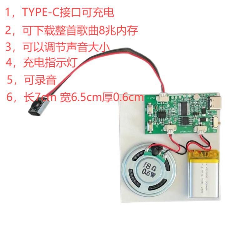 Wholesale USB Audio Download Recorder Movement Rechargeable Battery Support Volume Adjustment Gift Box Recorder Movement