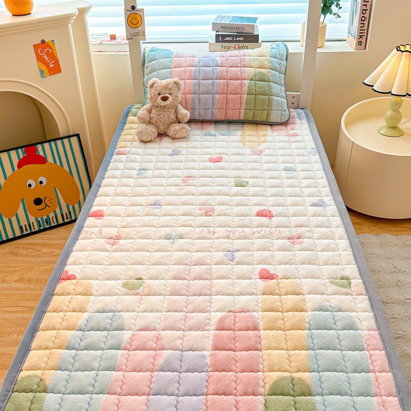 Keleke Home Textiles New Crystal-Edged Milk Velvet Quilted Mattress Student Single Non-Slip Mattress Wholesale