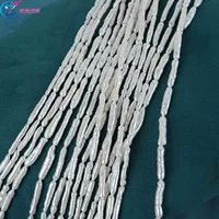 Белые блестящие чрезвычайно тонкие зубочистки 3-4 мм натуральный пресноводный жемчуг в стиле барокко длинная форма diy ручной работы с бисером полуфабрикаты