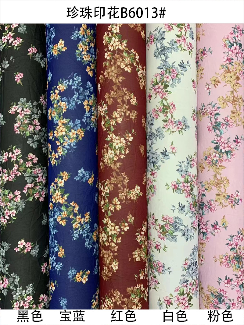 Tela impresa tejida camiseta de jersey chiffon vestido de tela nueva flor de verano primavera otoño