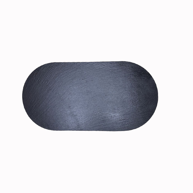 Placa oval negro roca postre sushi plato europeo occidental creativo vajilla placa plana barbacoa Placa de carne