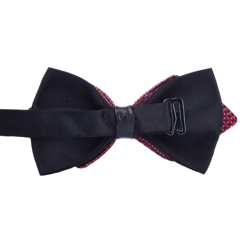Pointed bow tie men's formal business wedding groom groomsman Korean style bow black red