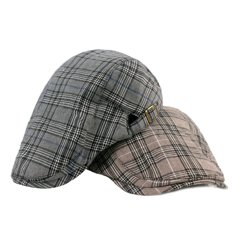 El algodón alcanzó el casquillo de la boina de los hombres sombrero ocasional británico del sol sombrero de AliExpress del comercio exterior sombrero delantero de los hombres y de las mujeres