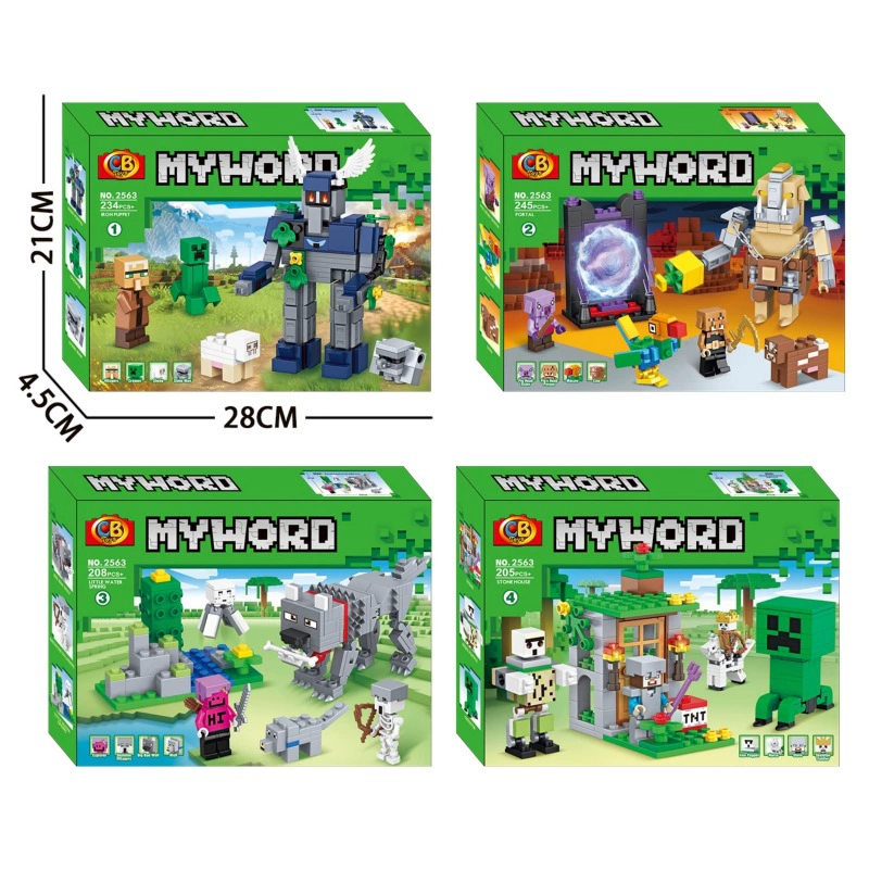 Конструкторы (Лего) MyWorld House Series — модульный дом и наборы для приключений, 361–1766 шт.