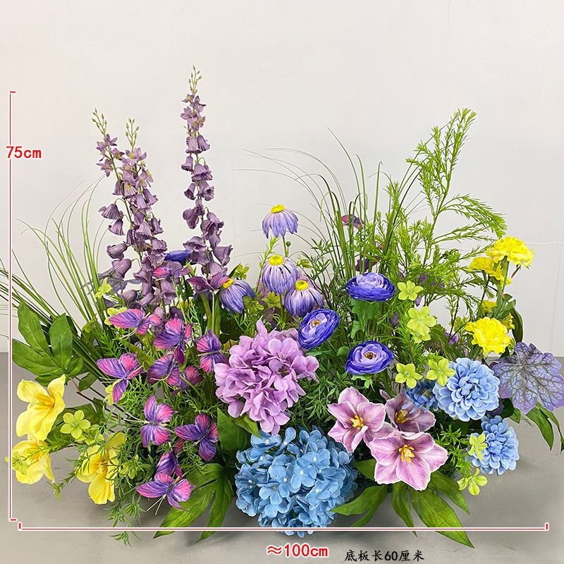 モネの庭の造花、森のウェディングフラワーアレンジメント、ウェディングアレンジメント、ウィンドウデコレーション、装飾造花アート|undefined