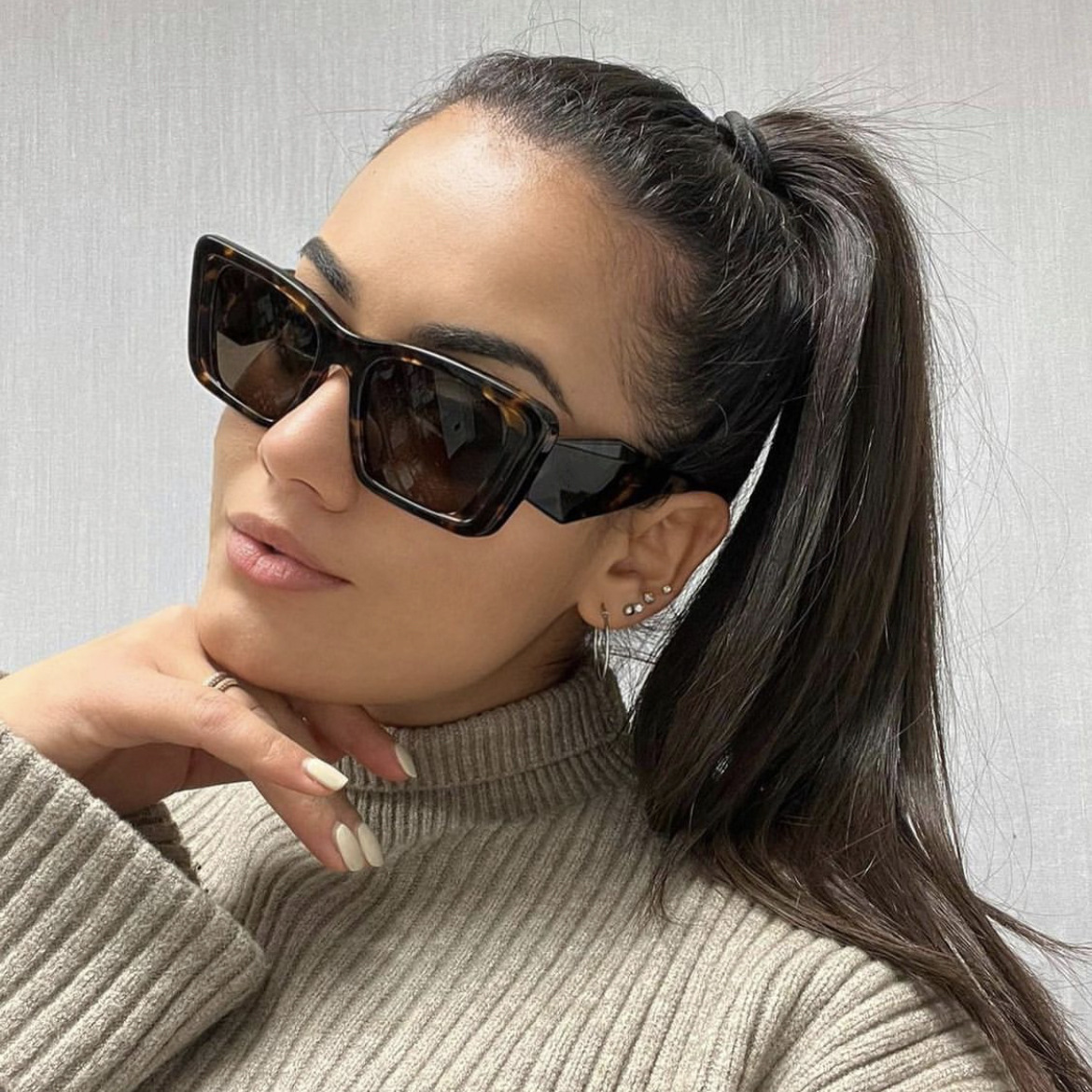 UV400 Protection Lens Material Plastic, Resin Material Geometric Pattern Women'S Gender Retro Geometric UV400 Protection Women's Sunglasses