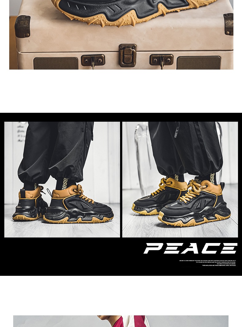Men's Thick-soled Casual Dad Sneakers Height Increasing Board Shoes_voghion.com