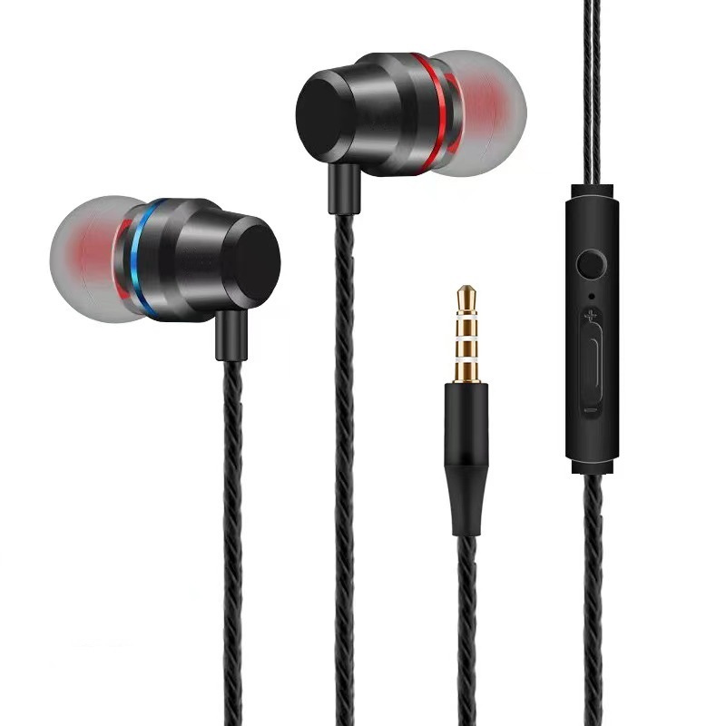 Source factory metal red and blue ring in-ear with wheat wire control tuning wired headphones 3.5mm wholesale discount postage Source factory metal red and blue ring in-ear with wheat wire control tuning wired headphones 3.5mm wholesale discount postage