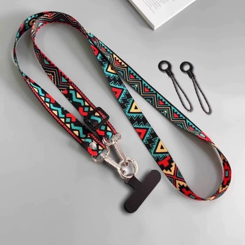 Винтажный удлиненный ремешок для мобильного телефона с тотемным узором в китайском стиле, регулируемая цепочка для телефонов