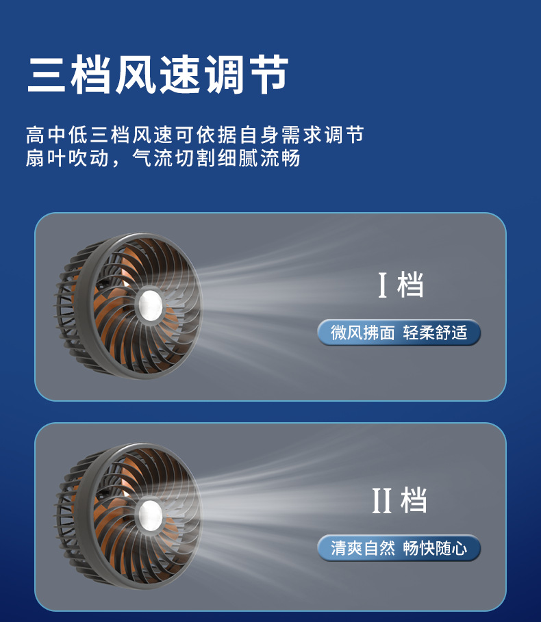 Car Fan Suction Cup Type Double-Head Electric Fan Multi-Function Car Charger 12V24V Universal High Wind Car Small Fan