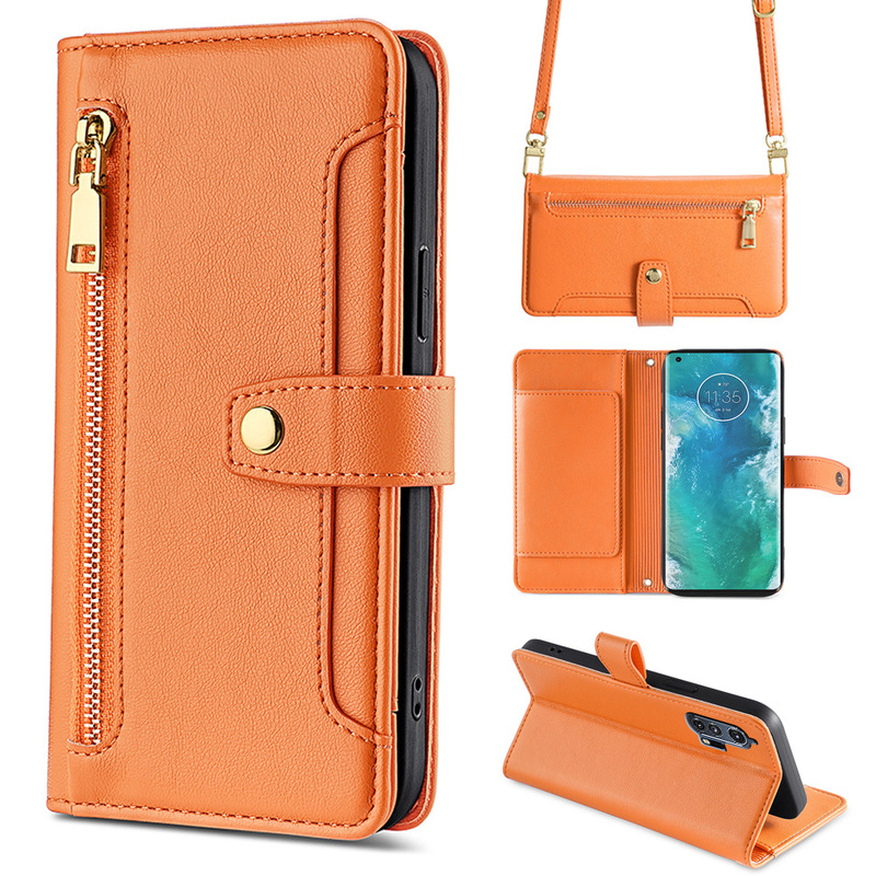 Suitable for MOTO G75 5G Protective Case E15 Mobile Phone Lanyard Leather Case g72 Storage G15 Leather Case G54 Power