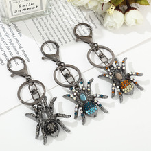 跨境复古水钻蜘蛛挂件小众设计感包包钥匙扣挂件欧美夸张装饰挂件