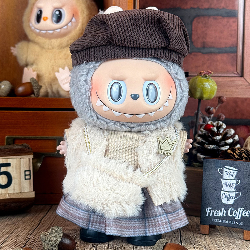 Labubuの子供服に適しています。布の服は17cm一二三代のセットの小さいアクセサリーに座っています。|undefined