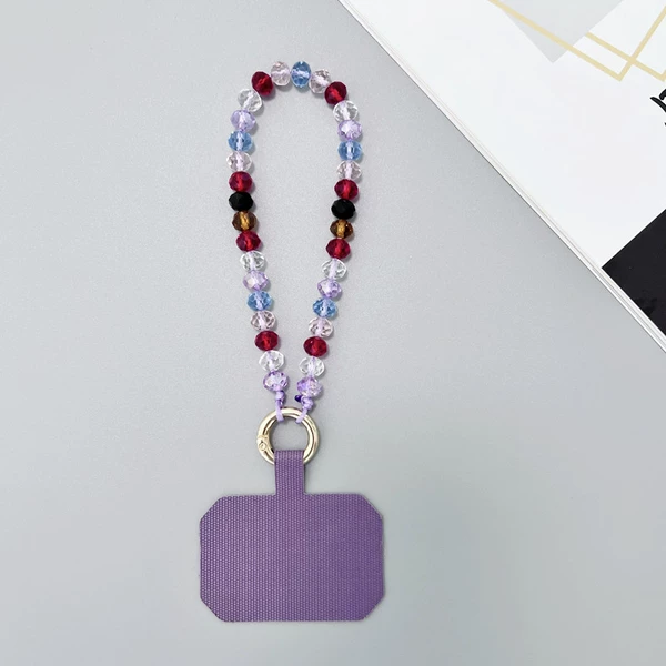 Wall chain crystal+fixed film [7 -color purple rope]