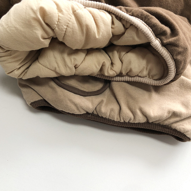 Suave glutinoso y fácil de combinar ~ niños y niñas camisa de muñeca acolchada de invierno para niños bebé engrosado cálido todo-fósforo superior moda coreana