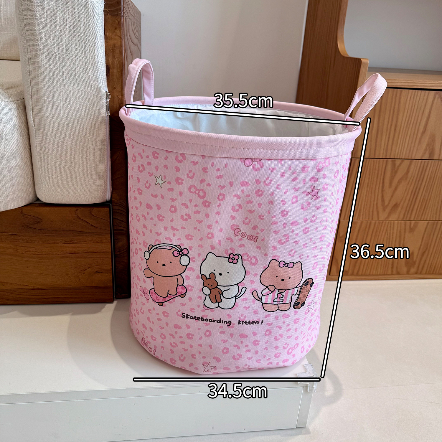 Cesta de ropa sucia para gatos plegable decoración de baño almacenamiento de ropa juguetes dormitorio lavandería cesta de ropa sucia