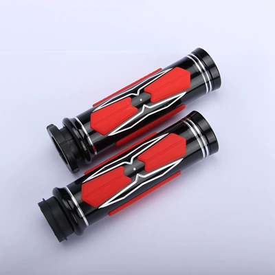 Aluminum Alloy Motorcycle Handlebar Grips Motorcycle Handle Cover - electronic-valve-blackish-red