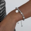 E412-steel color bracelet-24cm